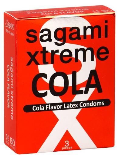 Ароматизированные презервативы Sagami Xtreme Cola - 3 шт.