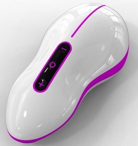 Бело-розовый вибростимулятор Mouse-2420