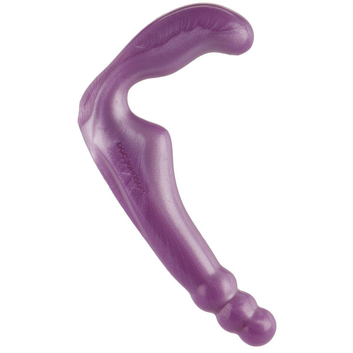 Безремневой фиолетовый страпон из силикона The Gal Pal - 17 см.-2352