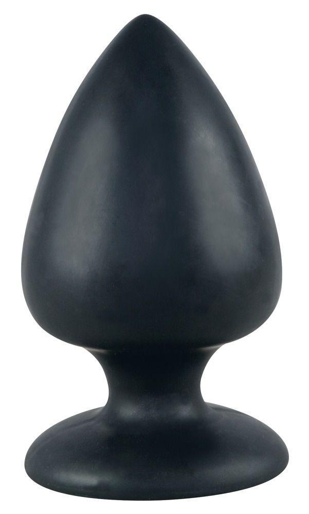 Большая чёрная анальная втулка Black Velvet Extra XL - 14 см.-12345