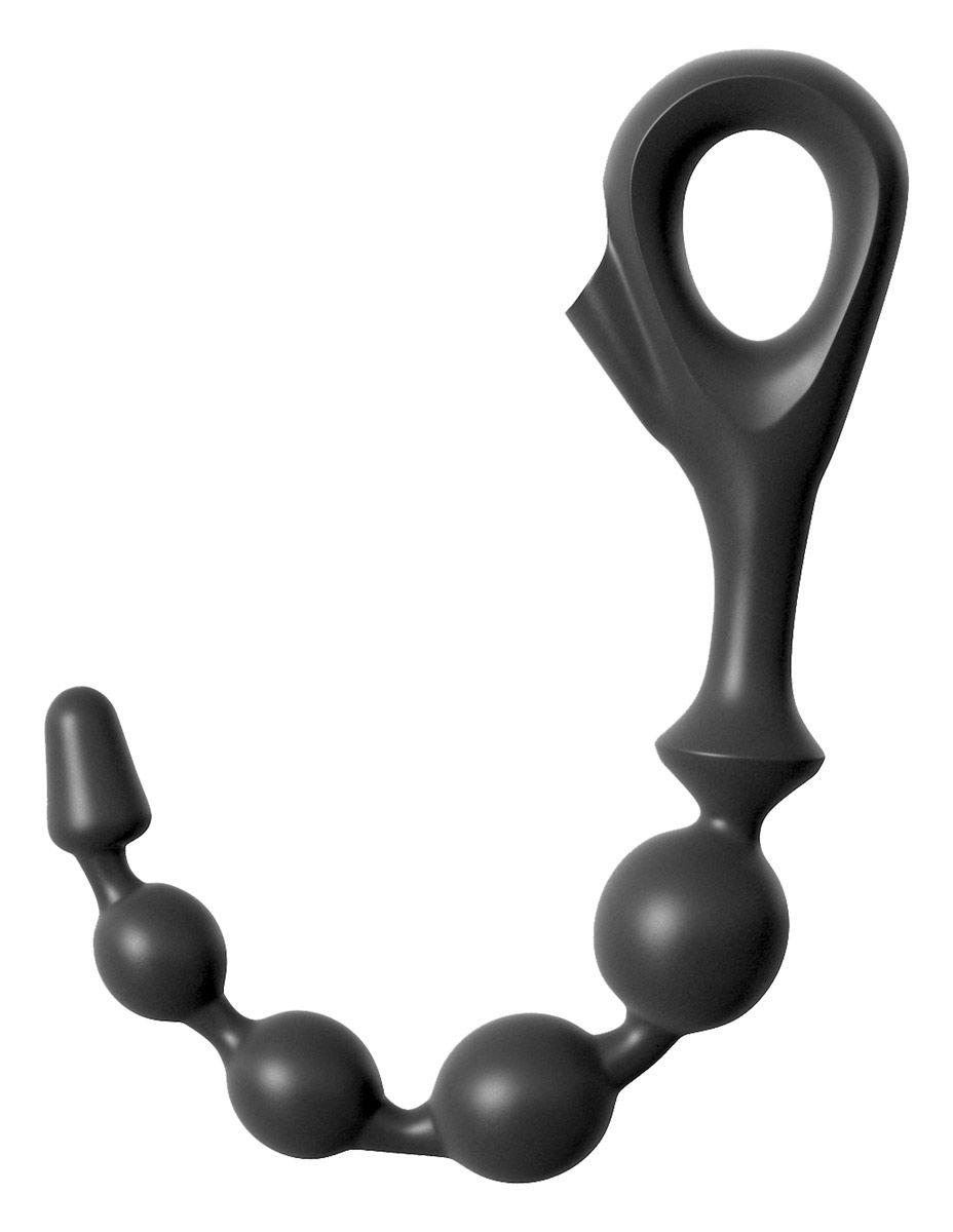 Черная анальная цепочка EZ-Grip Beads - 29