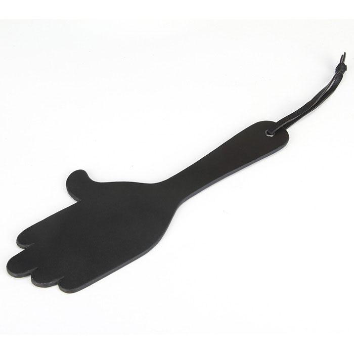 Черная шлепалка в виде руки Give Me Five Paddle - 34 см.-9680
