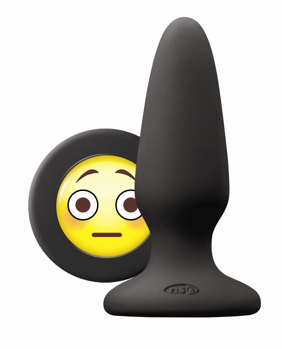 Черная силиконовая пробка среднего размера Emoji OMG - 10