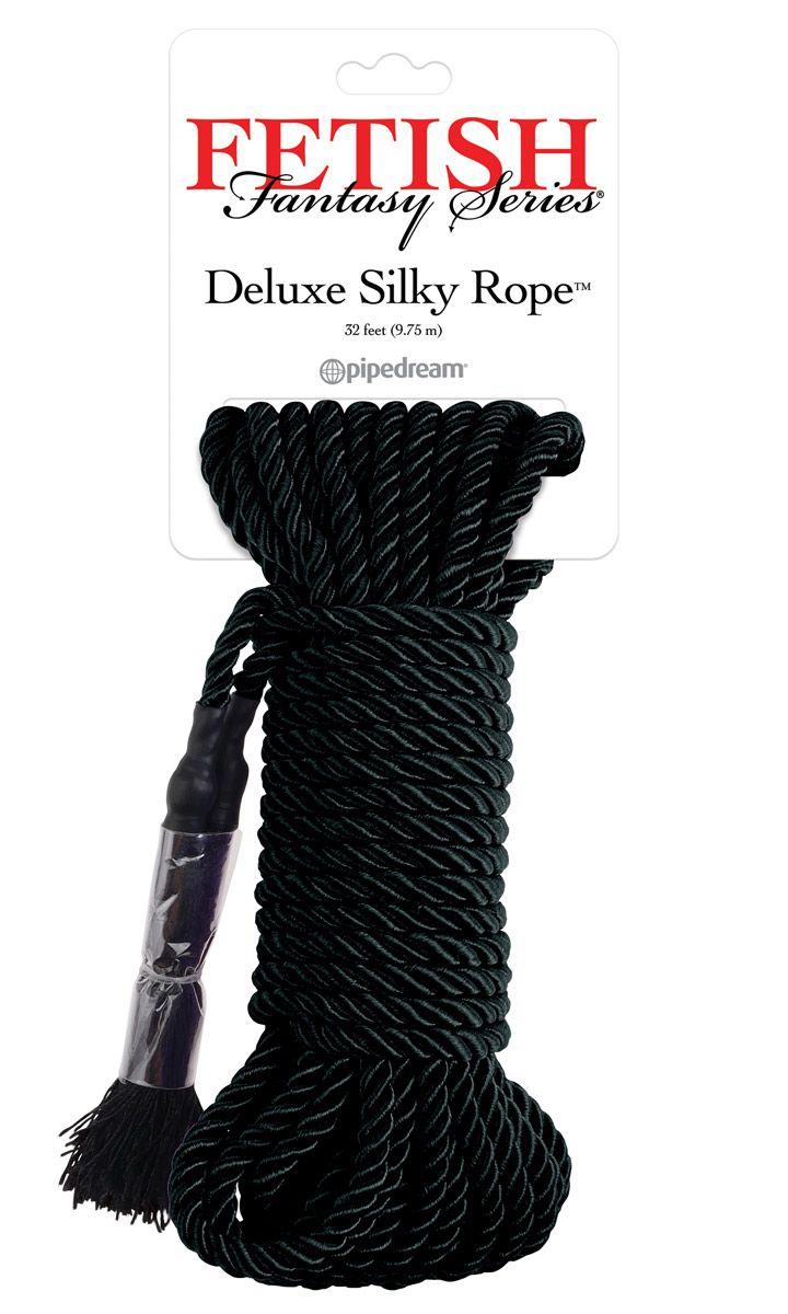 Черная веревка для фиксации Deluxe Silky Rope - 9