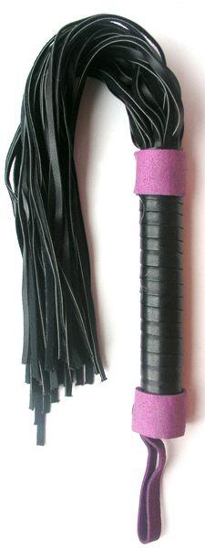 Черно-фиолетовая плетка Notabu - 45 см.-7887