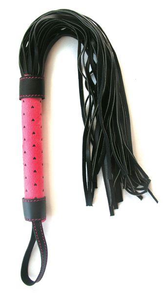 Черно-розовая плетка Notabu - 46 см.-7891