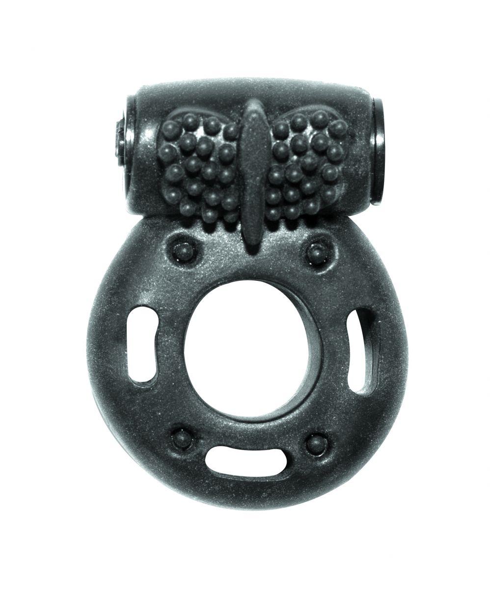 Черное эрекционное кольцо с вибрацией Rings Axle-pin-9386