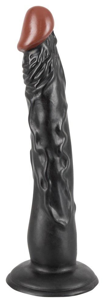 Чернокожий фаллоимитатор на присоске African Lover - 18 см.-12828