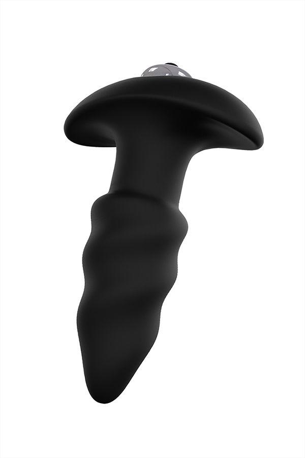 Чёрная анальная втулка S-HANDE Lovearrow с вибрацией - 10 см.-8156