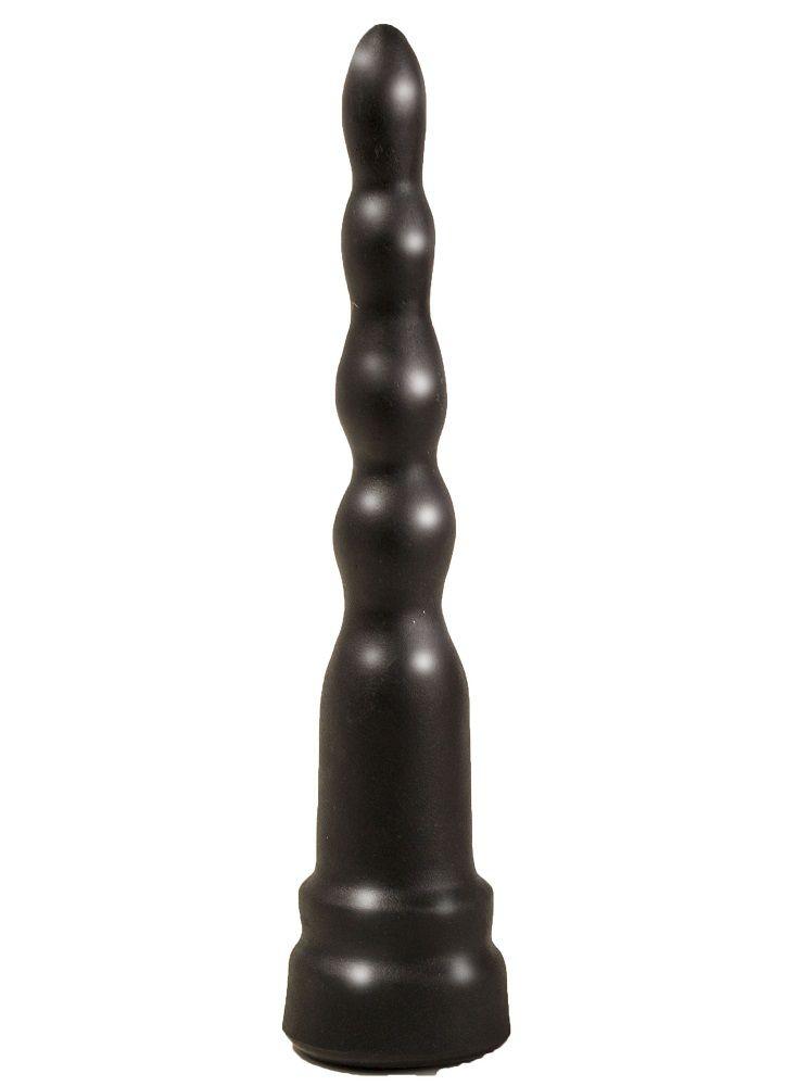 Чёрная анальная ёлочка из 5 звеньев - 20 см.
