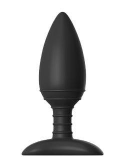 Чёрная вибровтулка NEXUS ACE MEDIUM с дистанционным управлением - 12 см.-12453