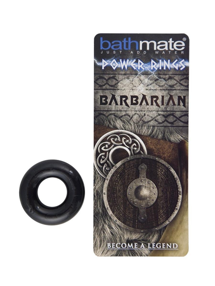 Чёрное эрекционное кольцо Barbarian-9309