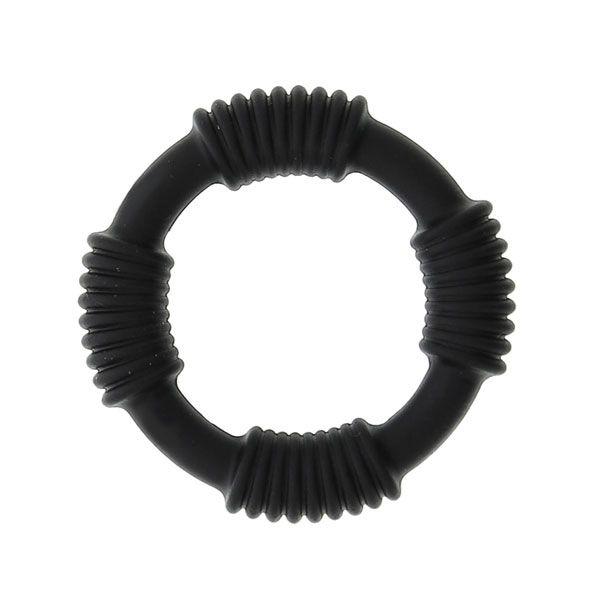 Чёрное эрекционное кольцо PLAY CANDI COTTON POP BLACK-2991