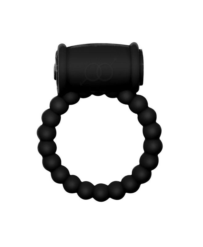Чёрное эрекционное кольцо Rings Drums-9355