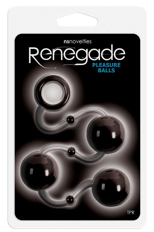 Чёрные анальные шарики Renegade Pleasure Balls-2013
