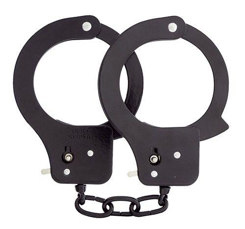Чёрные наручники из листового металла BONDX METAL CUFFS BLACK-262