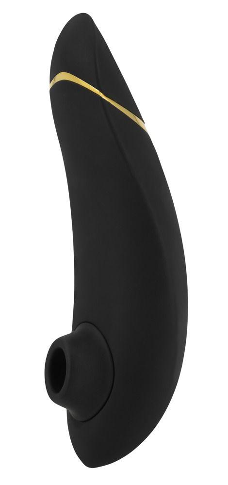 Чёрный бесконтактный клиторальный стимулятор Womanizer Premium-11594
