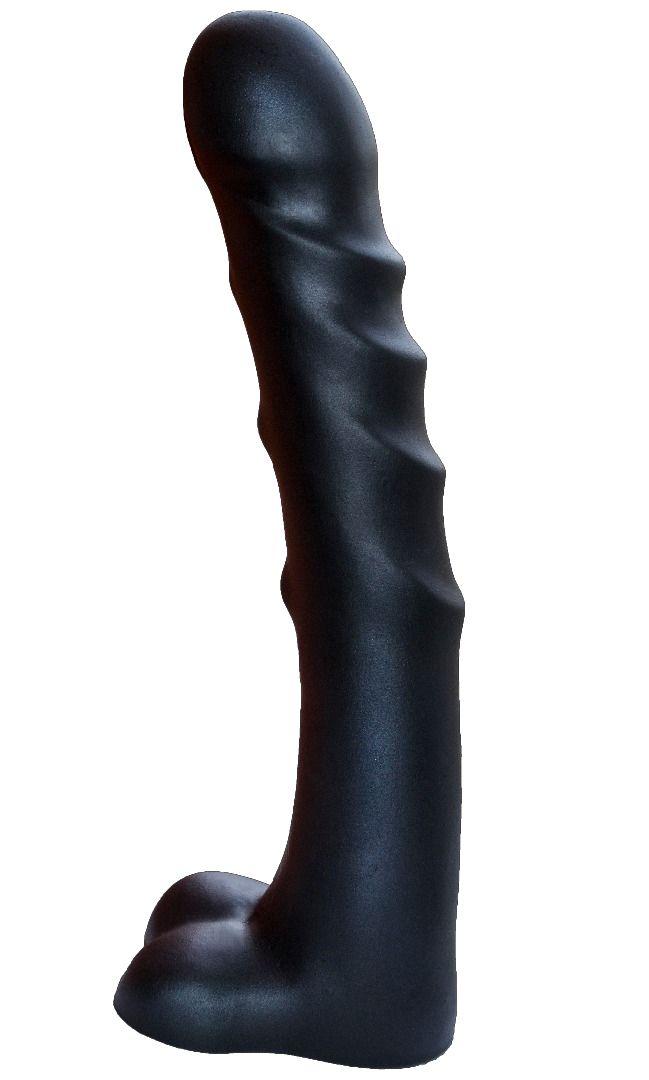 Чёрный фаллоимитатор-гигант PREDATOR - 37 см.-5048