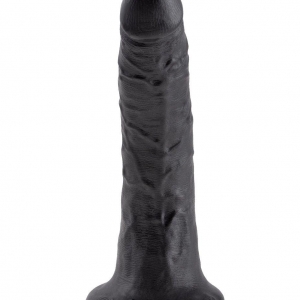 Чёрный фаллоимитатор с присоской 7  Cock - 17