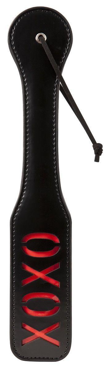 Чёрный пэддл с красной надписью XOXO Paddle - 32 см.-711