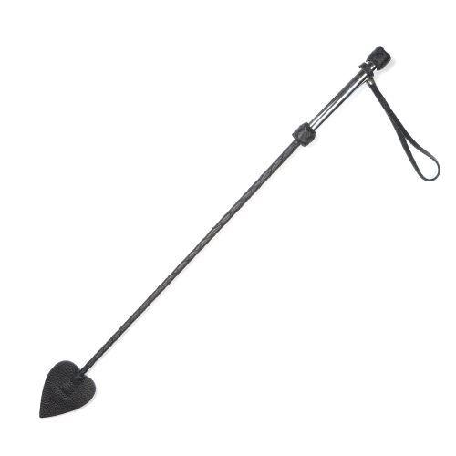 Чёрный стек с металлической рукоятью и наконечником-стрелой - 70 см.-3886