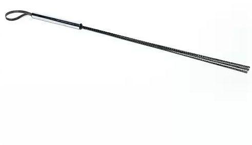 Чёрный стек с серебристой ручкой - 62 см.-10986