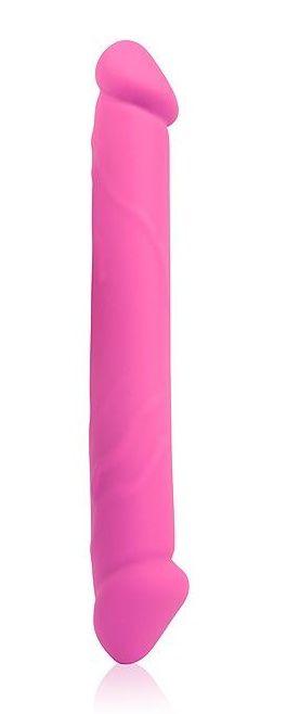 Двосторонний розовый фаллоимитатор Cosmo - 23 см.-6430