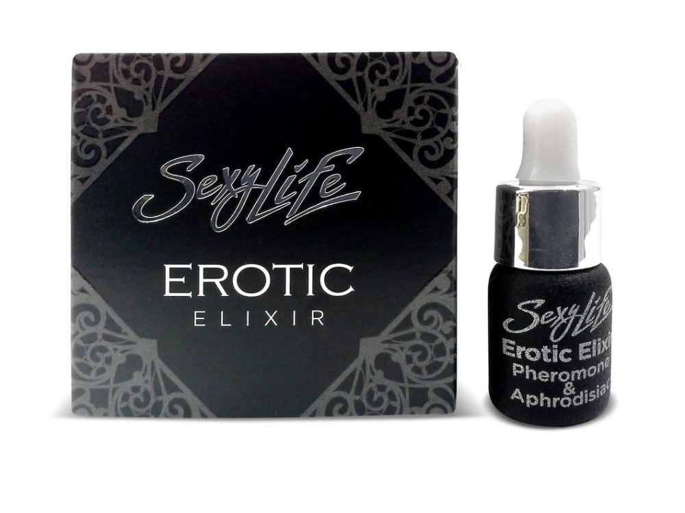 Эфирное масло-афродизиак с феромонами Sexy Life Erotic Elixir унисекс - 5 мл.-3875