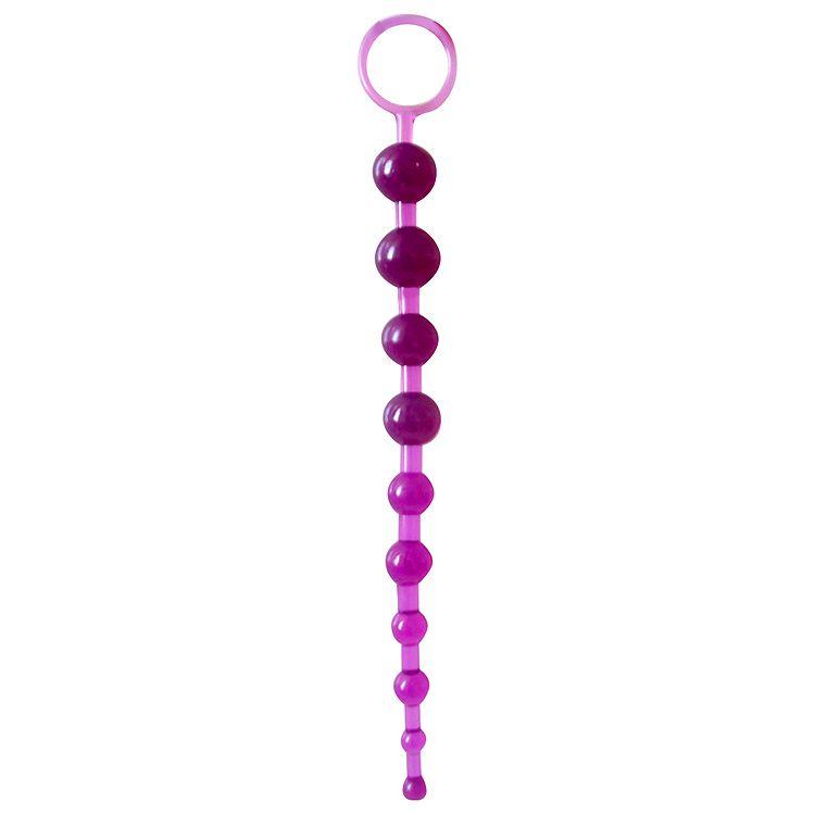 Фиолетовая анальная цепочка Anal stimulator - 26 см.-5456