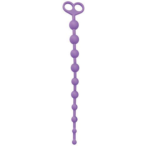 Фиолетовая анальная цепочка с 10 звеньями ANAL JUGGLING BALL SILICONE - 33