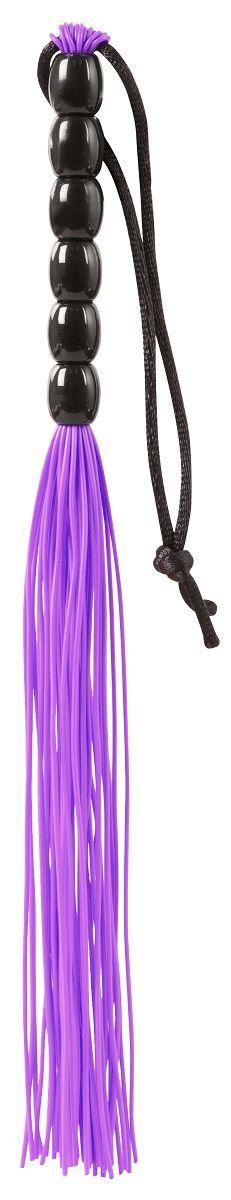 Фиолетовая мини-плеть из резины Rubber Mini Whip - 22 см.-708