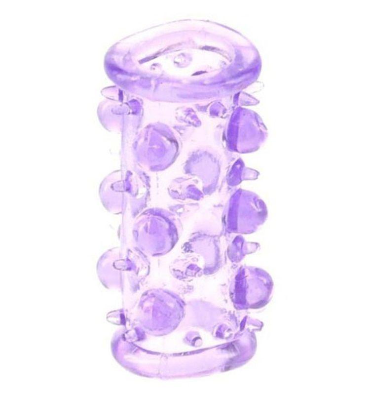 Фиолетовая насадка с шариками и шипами LUST CLUSTER-1263