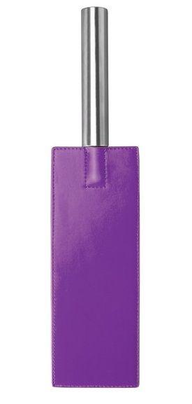 Фиолетовая прямоугольная шлёпалка Leather Paddle - 35 см.-8910