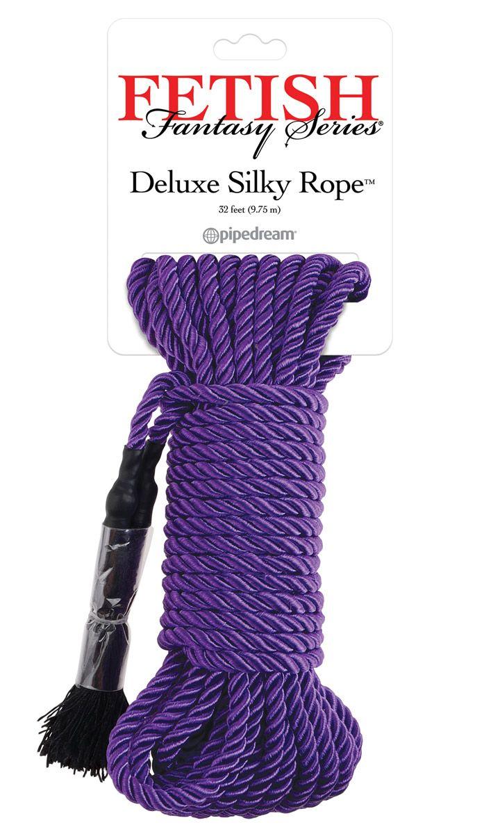 Фиолетовая веревка для фиксации Deluxe Silky Rope - 9