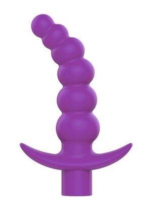 Фиолетовая вибрирующая анальная елочка Sweet Toys - 10