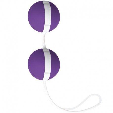 Фиолетово-белые вагинальные шарики Joyballs Bicolored-8240