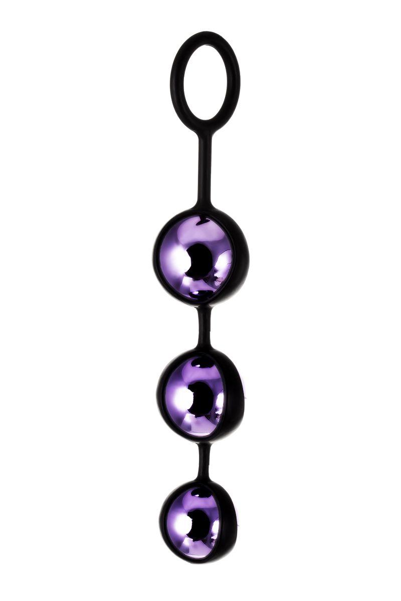 Фиолетово-черные тройные вагинальные шарики TOYFA A-toys-8040