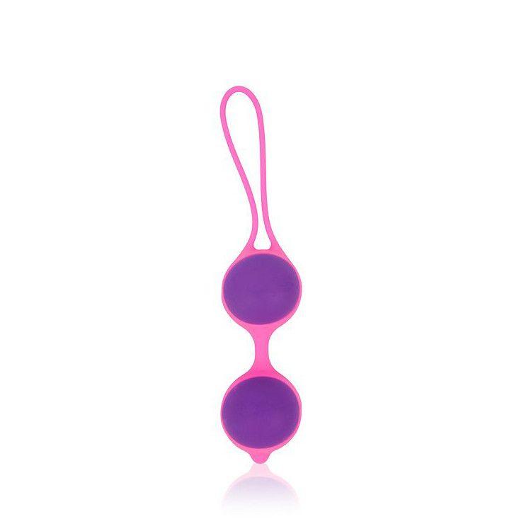 Фиолетово-розовые вагинальные шарики Cosmo-6045