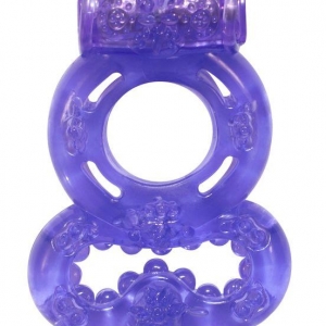 Фиолетовое эрекционное кольцо Rings Treadle с подхватом