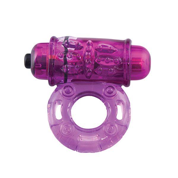 Фиолетовое эрекционное виброкольцо OWOW PURPLE-1318