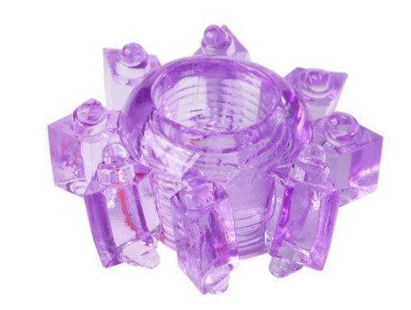Фиолетовое гелевое эрекционное кольцо-звезда-838