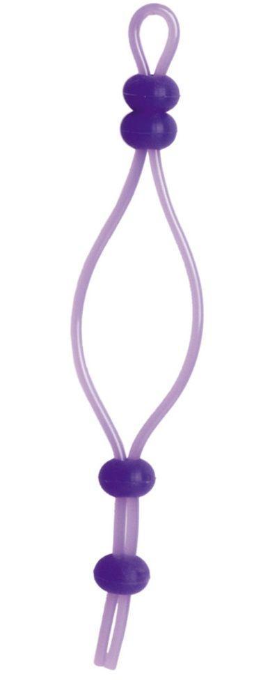 Фиолетовое лассо с 4 утяжками-1401