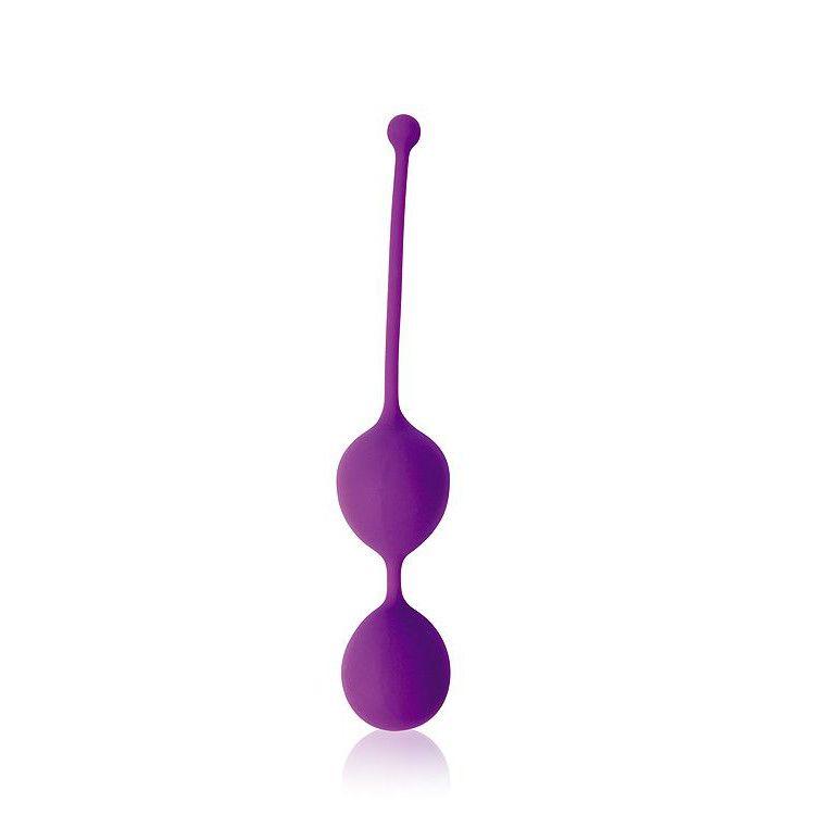 Фиолетовые двойные вагинальные шарики Cosmo с хвостиком для извлечения-6035