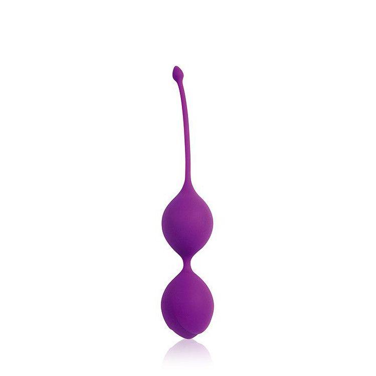 Фиолетовые двойные вагинальные шарики с хвостиком Cosmo-6037