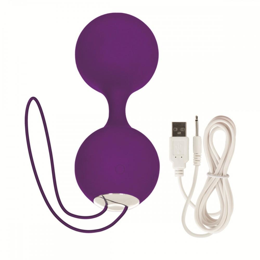 Фиолетовые вагинальные шарики Embrace с вибрацией-5685