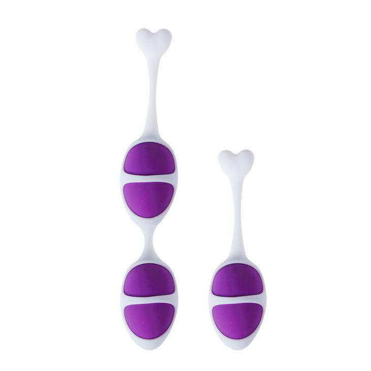 Фиолетовые вагинальные шарики из силикона: 2+1-11225
