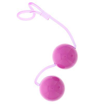 Фиолетовые вагинальные шарики на мягкой сцепке GOOD VIBES PERFECT BALLS-924