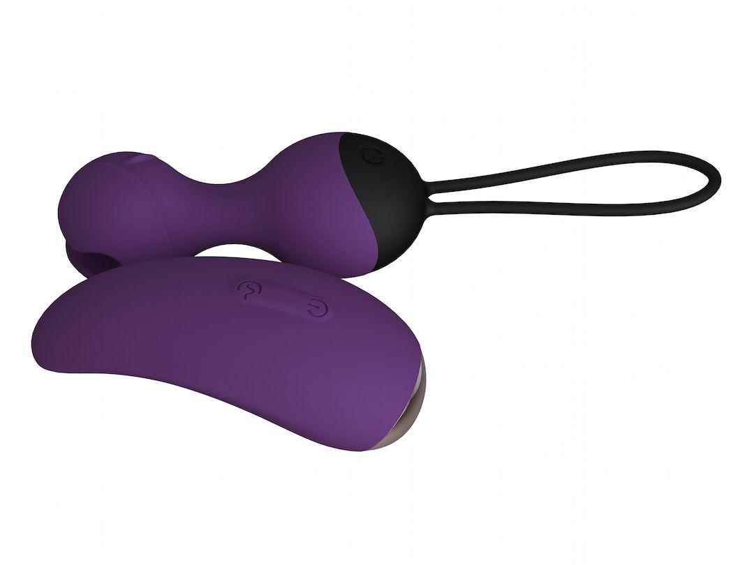 Фиолетовые виброшарики с вибропультом SuperNova-1203