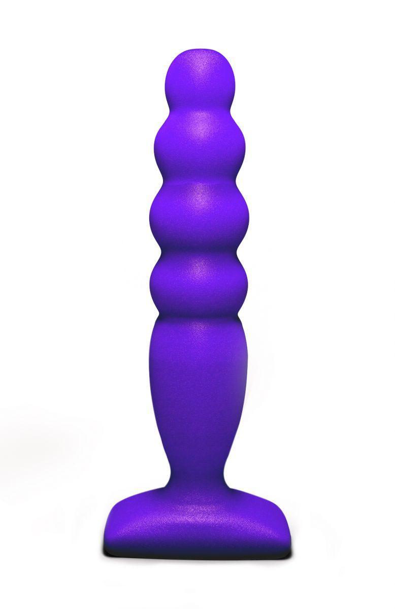 Фиолетовый анальный стимулятор Large Bubble Plug - 14