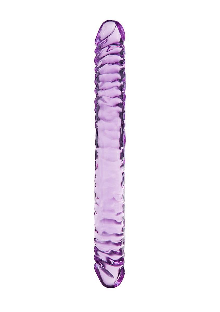 Фиолетовый двухголовый фаллоимитатор TWICE AS NICE - 29 см.-6633
